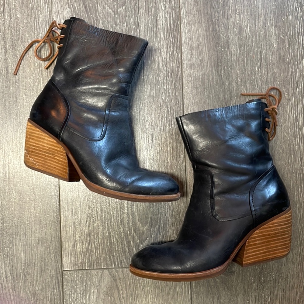 Kork-Ease Cherna Boot Black Back Lace Up